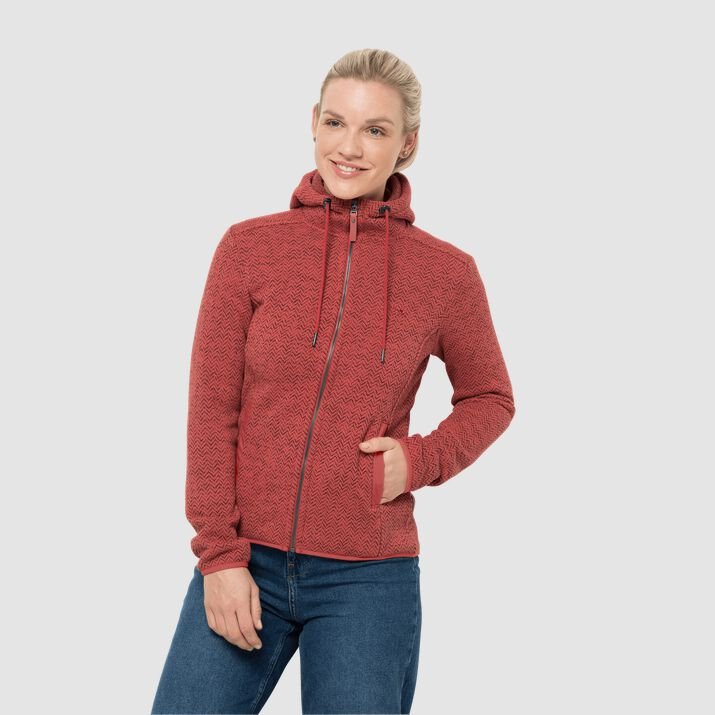 Chamarra Polar Jack Wolfskin Patan Mujer Coral Rojos Mexico-9531482